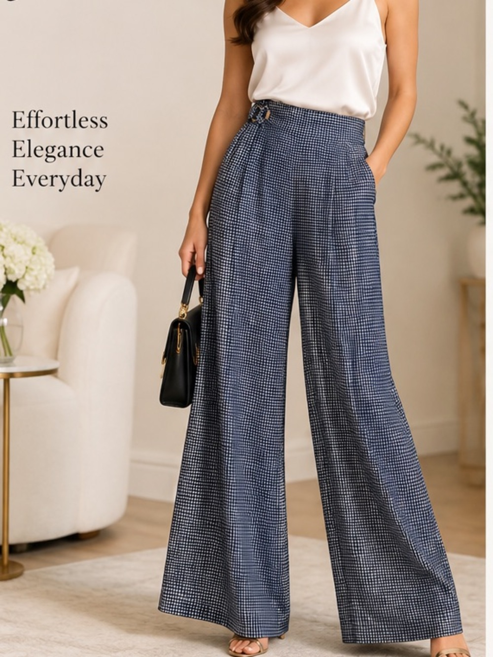Dolly's D-Lite Custom LuxurySilk Western  Gingham Flare Pants | Fits 10/12